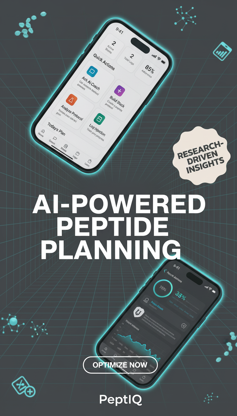 Unlock Peptide Potential - Complete app interface